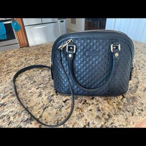 Gucci microguccissima leather logo dome bag